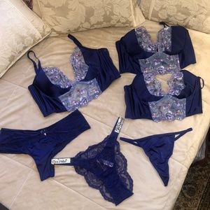 Victorias Secret Hummingbird Embroidery 1/4 Cup Corset Bra/Panty U PICK 34/36 M